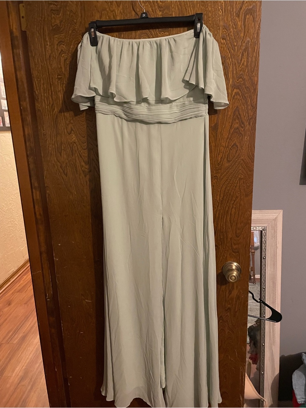 Ever Pretty Light Mint Green Off-Shoulder Jumpsuit